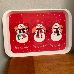 Hallmark LET IT SNOW Snowman Tray